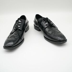Johnston & Murphy Black Leather Brogue Wing Tip 9 M‎ Dress Shoes